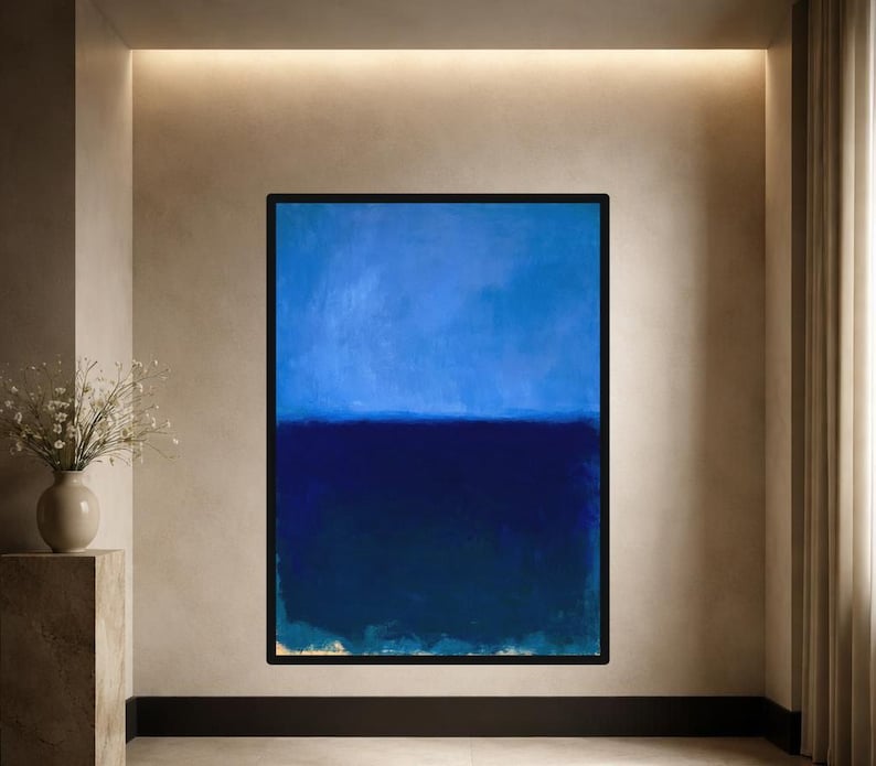 Mark Rothko Blue Gallery Canvas Print, Modern Color Field Art, Living ...