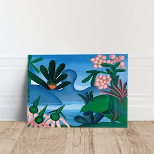 Tarsila do Amaral &#39;&#39;the lake,&#39;&#39;print Giclée print Canvas Wall Art Poster