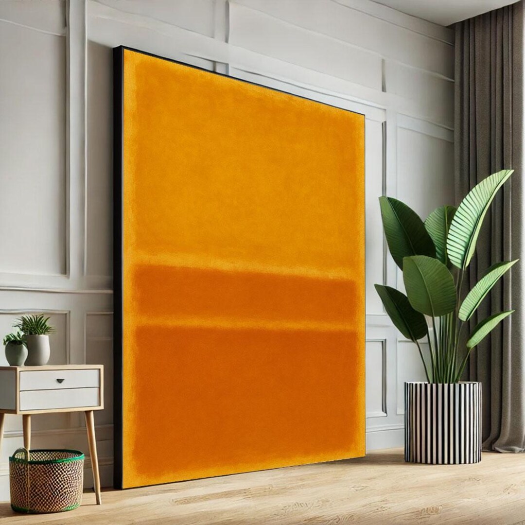 Rothko Inspired Color Field Painting, Yellow and Orange Canvas Art