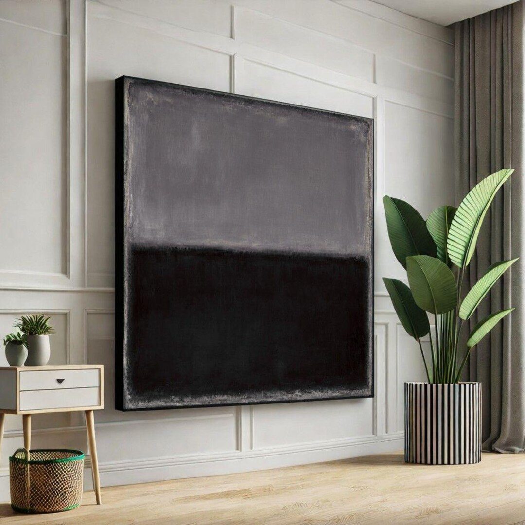 Mark Rothko Gray Square Mark Rothko Charcoal Grey Canvas Art - Etsy