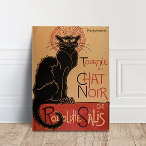 Vintage Poster Tournee du Chat Noir, Le Chat Noir Canvas, Cat Print,  Poster Print Canvas Wall Art