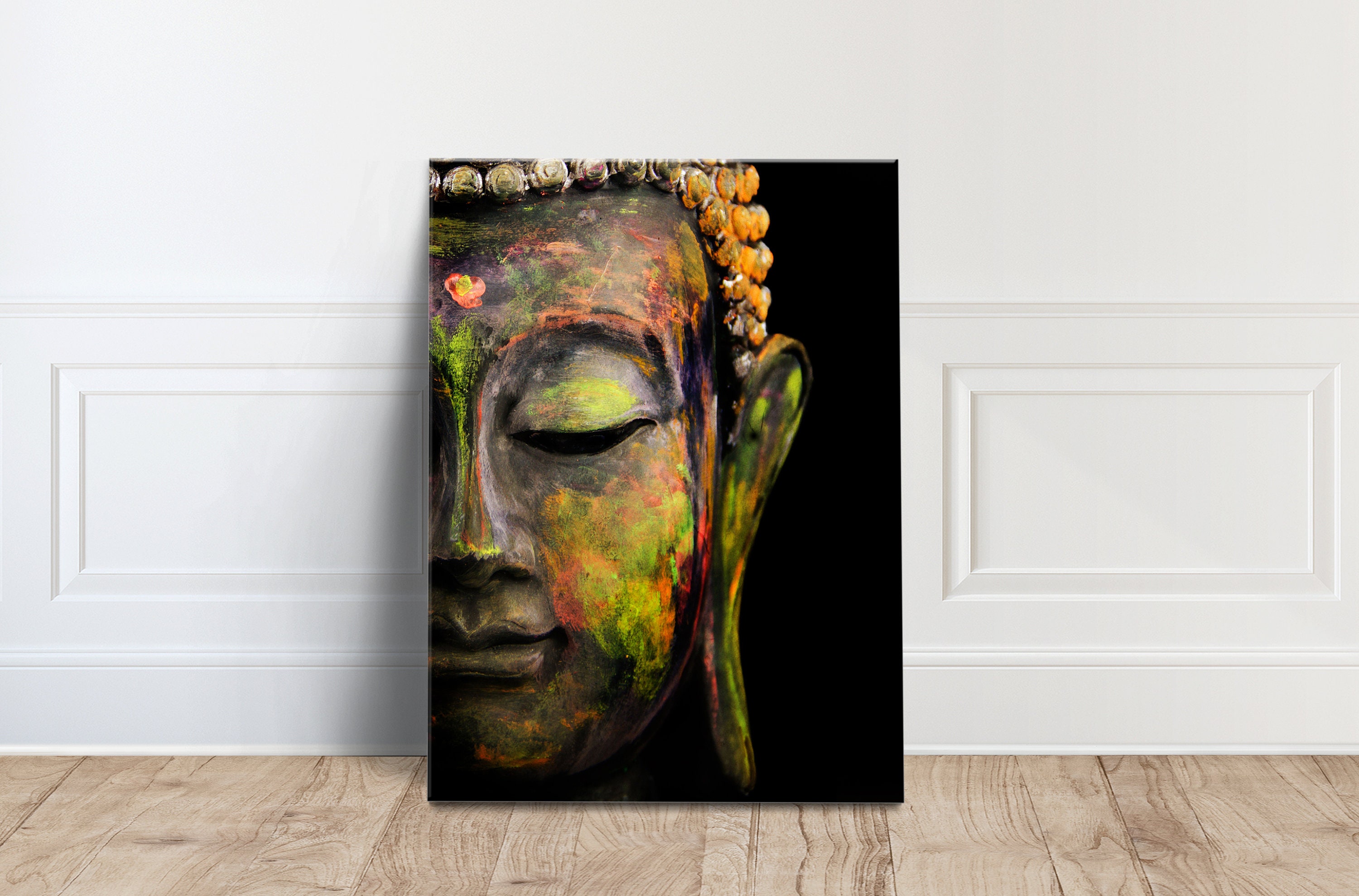 Colorful Buddha Canvas Print, Zen Yoga Wall Art - Etsy