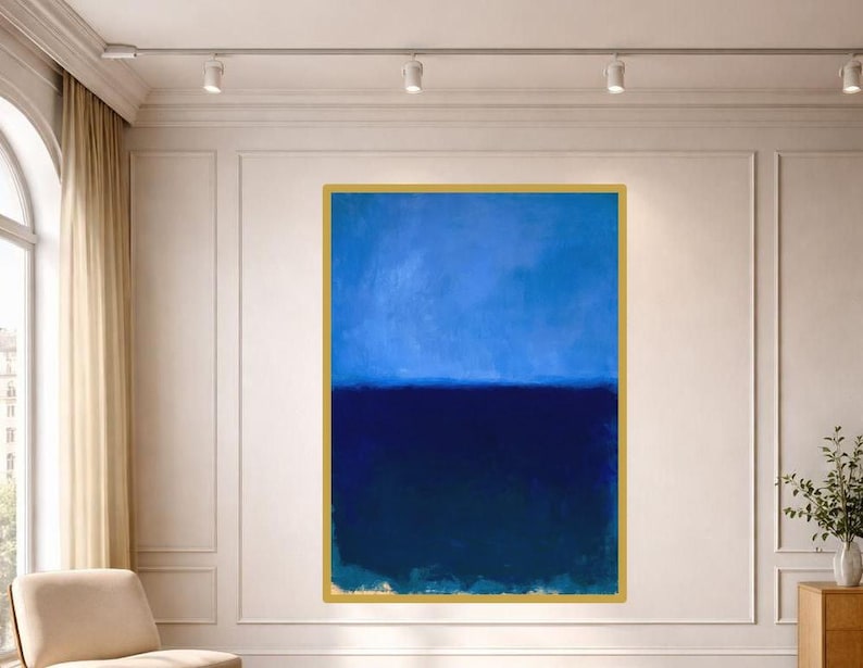 Mark Rothko Blue Gallery Canvas Print, Modern Color Field Art, Living ...