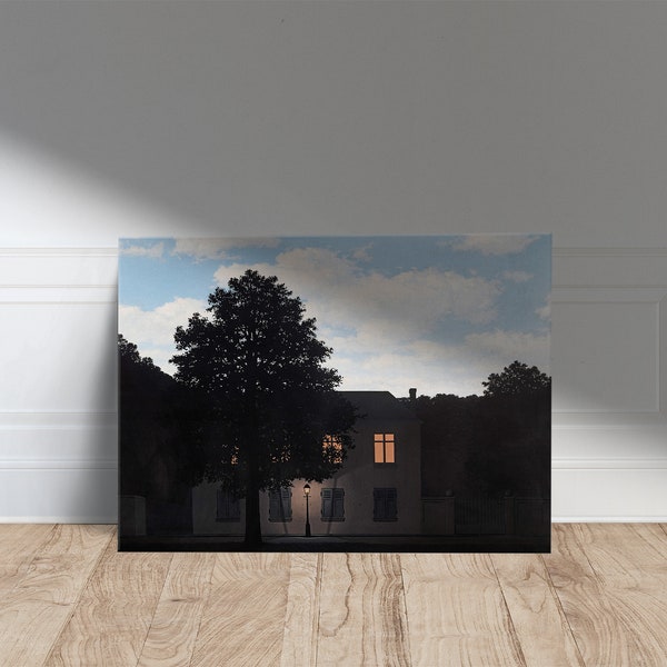 Magritte Prints, The Empire of Light Print, Leinwand Wand Kunst Druck, Rene Magritte Wand Dekor Kunst, Rene Magritte Ausstellung Leinwand