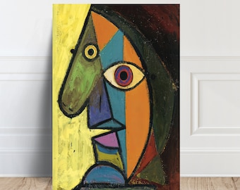 Picasso Portrait Print, Abstract Modern Wall Art