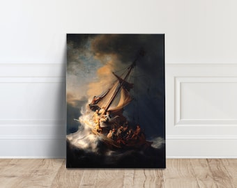Rembrandt: Christ in the Storm on the Sea of Galilee Canvas Print
