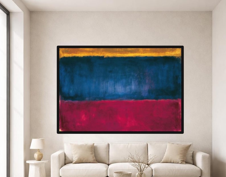 Mark Rothko Blue Art Print, Abstract Color Field Canvas Art, Minimalist ...