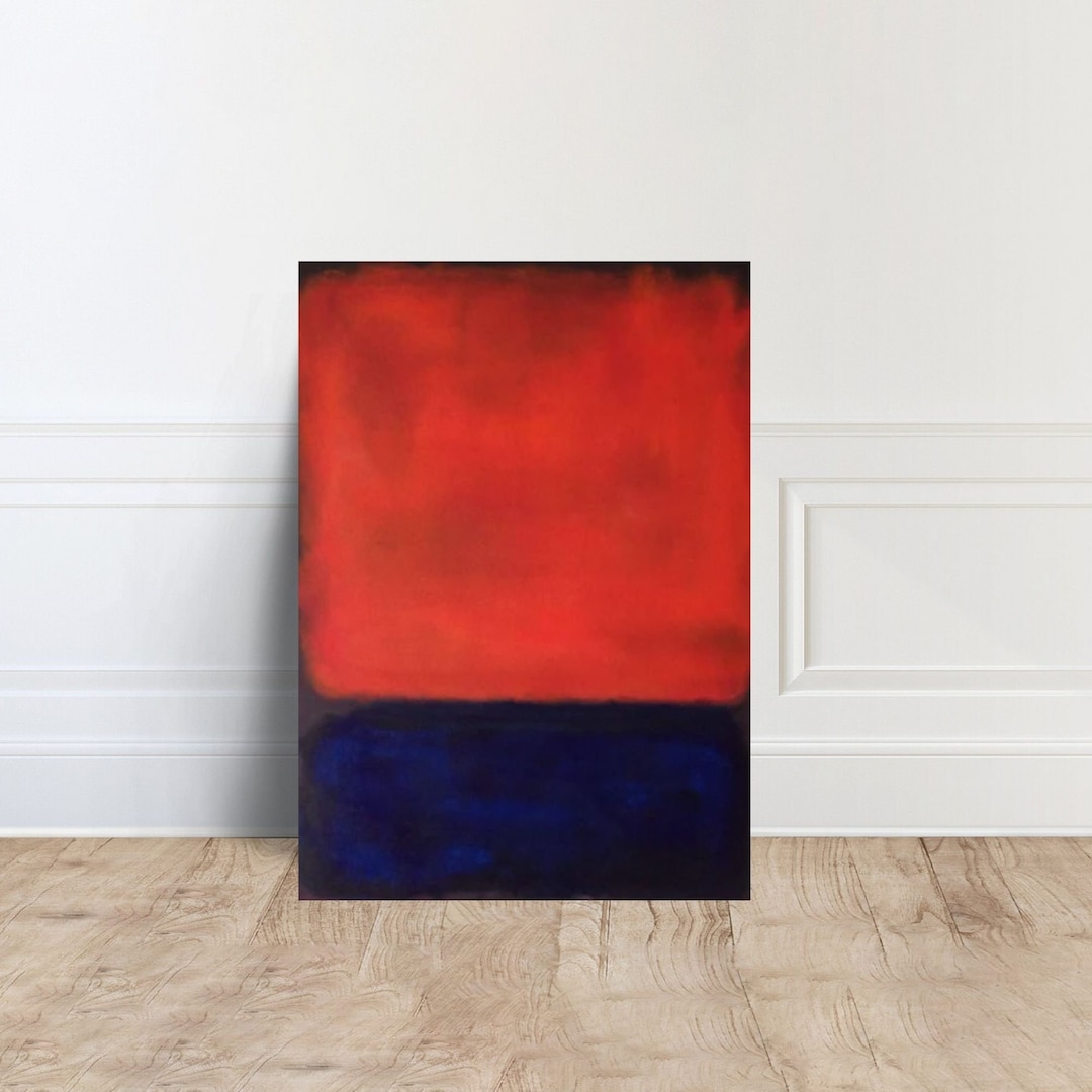 Mark Rothko Reproduction Mark Rothko Red Reproduction Canvas, Home Decor Ready to Hang, Wall Art ...