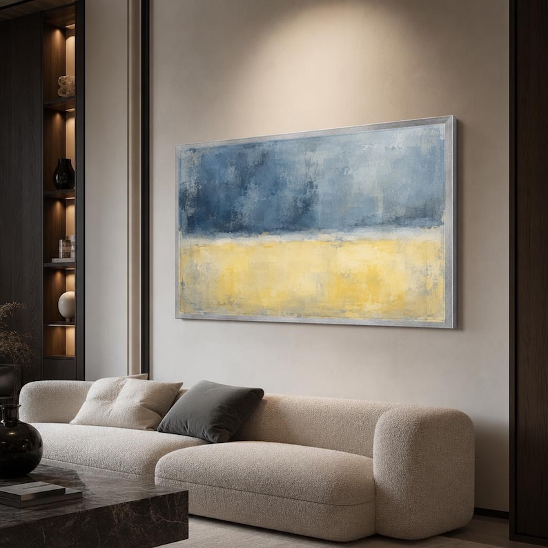 Mark Rothko Blue and Yellow Color Field Canvas Wall Art, Abstract ...