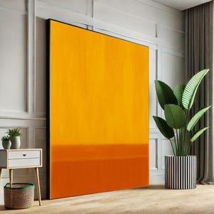 Mark Rothko Orange Color Field Canvas Deep and Bright Orange Tones Abstract Painting Reproduction