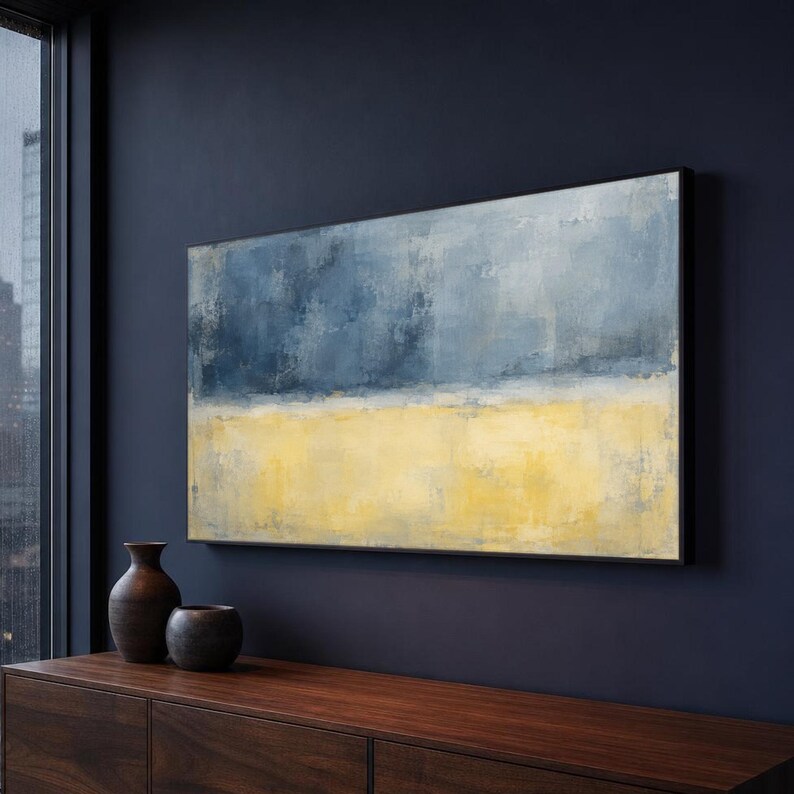 Mark Rothko Blue and Yellow Color Field Canvas Wall Art, Abstract ...
