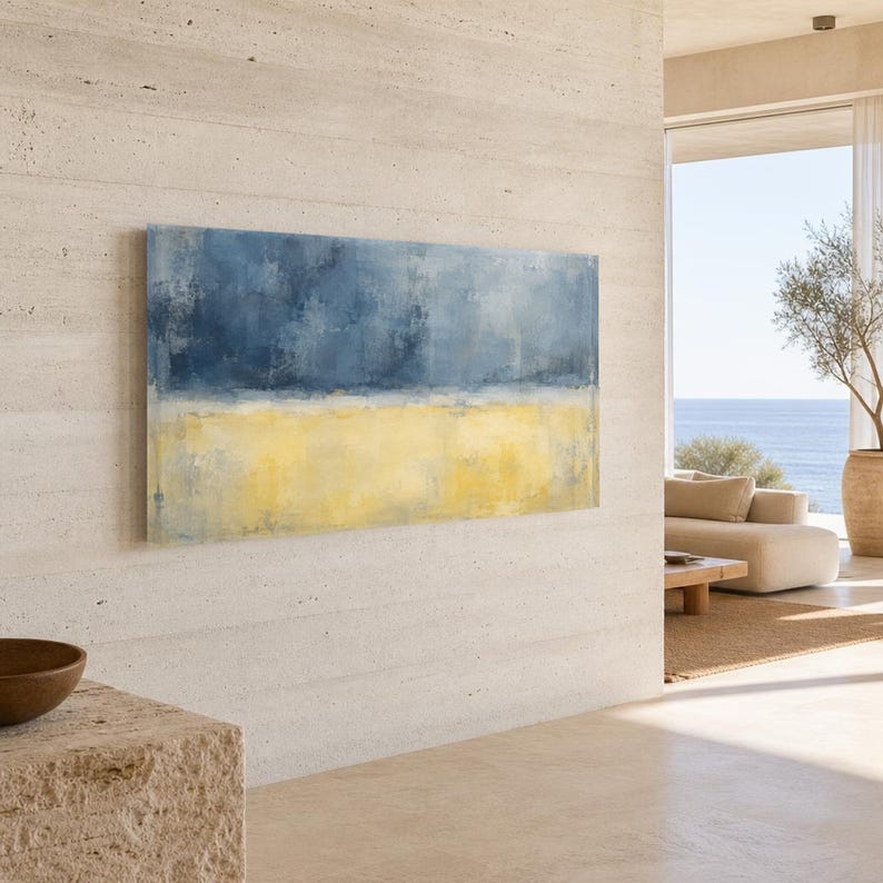 Mark Rothko Blue and Yellow Color Field Canvas Wall Art, Abstract ...