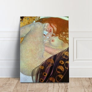 Gustav Klimt Canvas Poster, Gustav Klimt Wall art, Gustav Klimt Danae,  Poster Print Canvas Wall Art