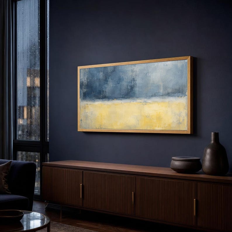 Mark Rothko Blue and Yellow Color Field Canvas Wall Art, Abstract ...
