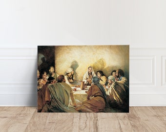 Letztes Abendmahl Leinwanddruck, religiöse christliche Wandkunst