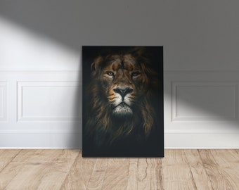 Lion Art, Huge Framed Canvas, Animals, King of the Jungle