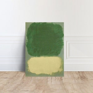 Impresión en lienzo de tonos verdes de Mark Rothko, arte abstracto para pared