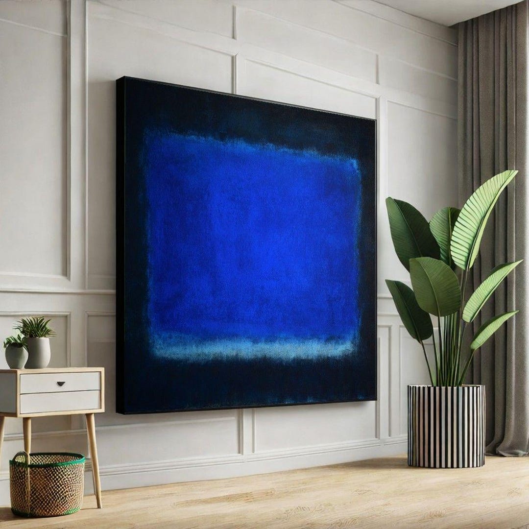 Mark Rothko Deep Blue Canvas Print - Etsy
