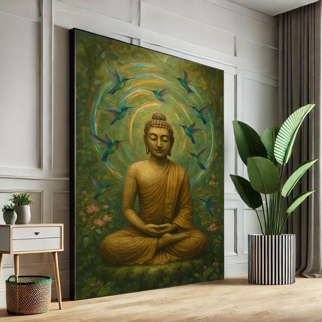 Tranquil Buddha Meditation Canvas Wall Art Print Zen Spiritual Living ...