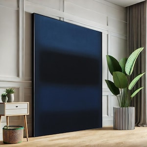Mark Rothko Dark Blue Abstract Painting, Rothko Inspired Canvas Wall Art Print, Modern Minimalist Decor, Color Field Poster, Ready to Hang