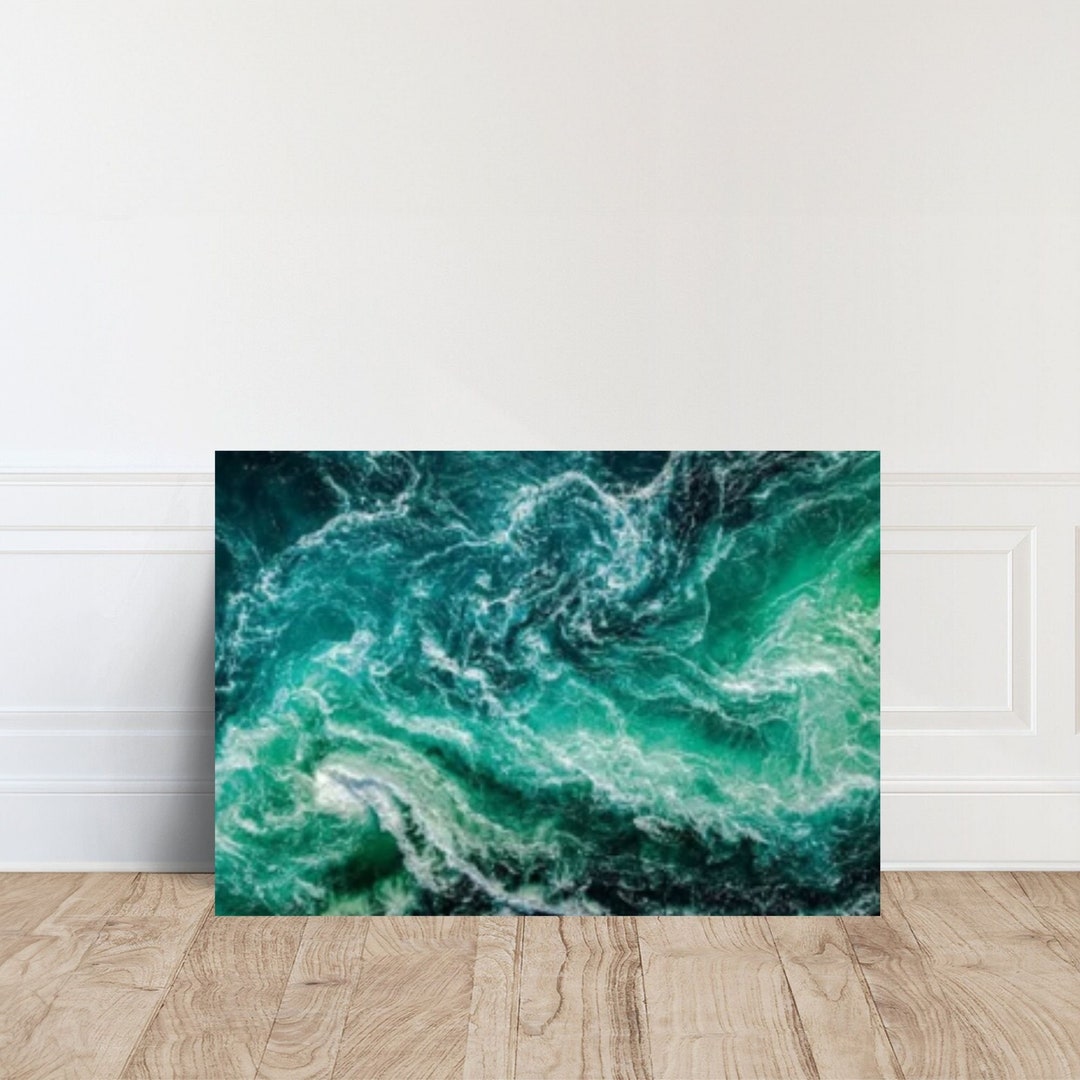 Water Waves Canvas Wall Art Home Decor Ready to Hang Wall Etsy