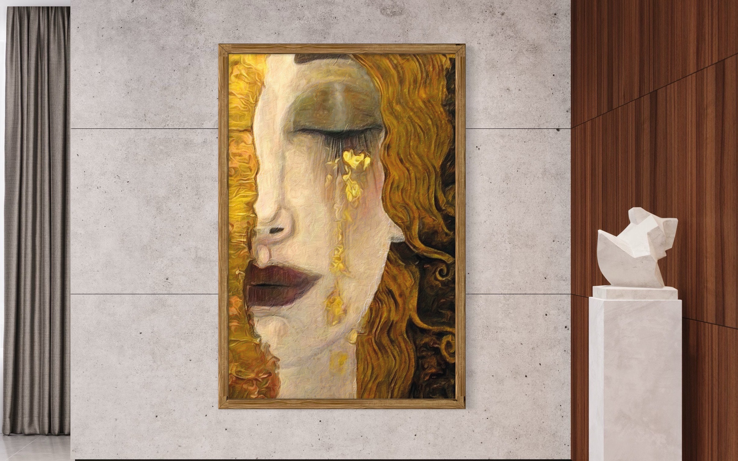 Gustav Klimt the Golden Tears Canvas Print – Ready to Hang Wall Art - Etsy