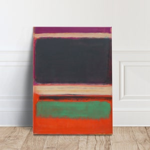 Mark Rothko Exhibition Canvas Wall Art, Mark Rothko Art Canvas WAll Art, Contemporary Print