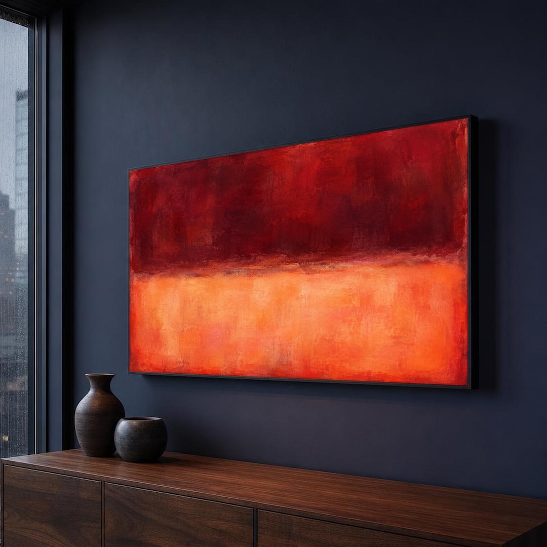 Mark Rothko Red and Orange Color Field Canvas Wall Art, Modern Abstract ...