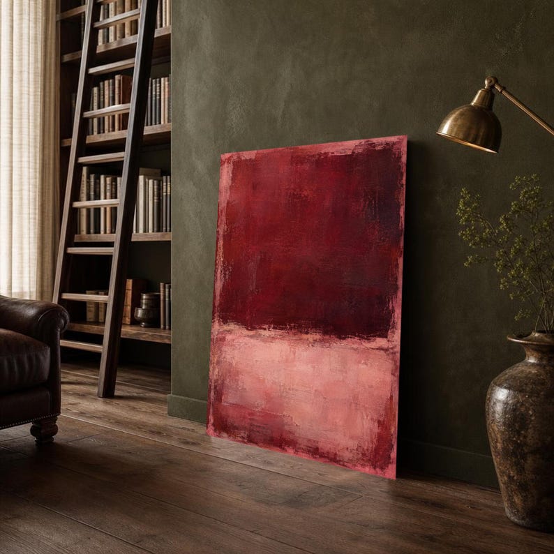 Mark Rothko Red and Pink Color Field Canvas Wall Art, Modern Abstract ...