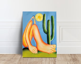 Impresión de lienzo Abaporu, Arte Tarsila Do Amaral, Arte mural de Brasil