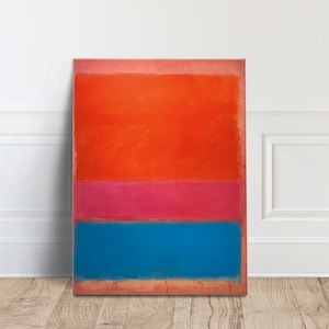 Mark Rothko Exhibition Canvas Wall Art, Mark Rothko Art Canvas WAll Art, Contemporary Print