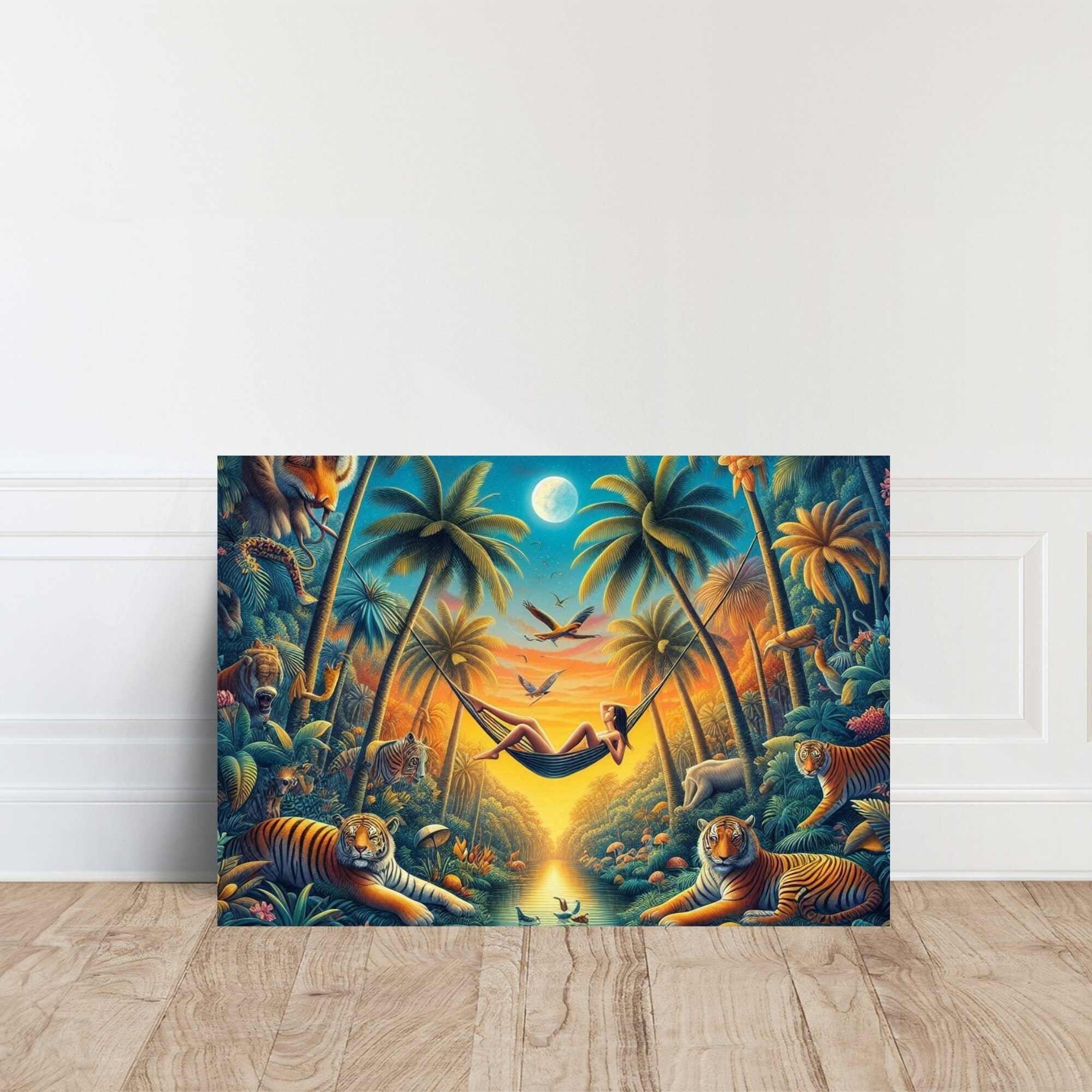 Henri Rousseau,the Equatorial Jungle Canvas Wall Art Etsy