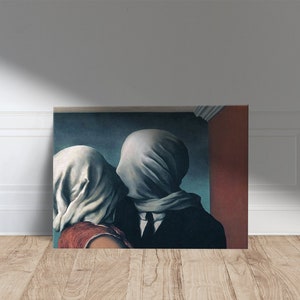 Magritte Prints, Rene Magritte The Lovers Poster, Canvas Wall Art Print, Rene Magritte Wall Decor Art, Rene Magritte Exhibition Canvas