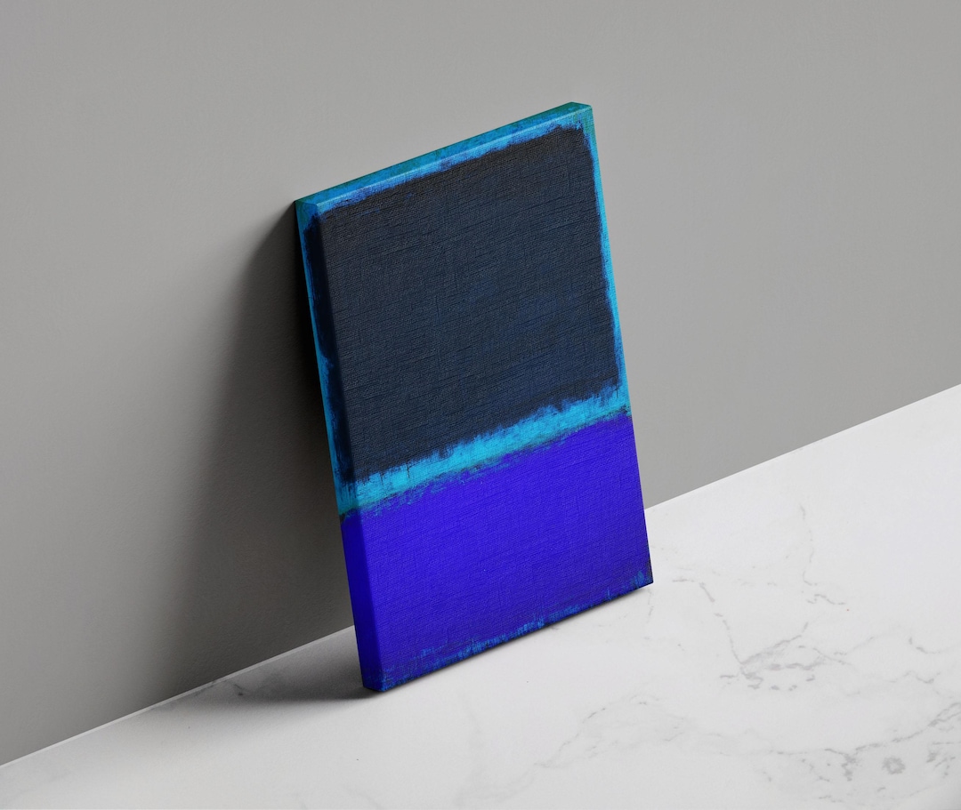 Mark Rothko Style Canvas Print - Deep Blue Indigo Abstract Art - Etsy