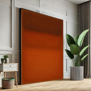 Mark Rothko Inspired Orange Canvas Bold Color Field Painting for Contemporary Living Room Decor  Statement Piece