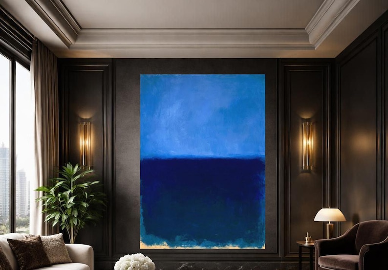 Mark Rothko Blue Gallery Canvas Print, Modern Color Field Art, Living ...