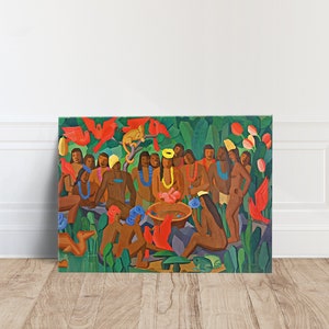 Tarsila do Amaral Brazilian Modernist Canvas Wall Art | Cultural Living Room Decor | Macunaíma Print for Art Lovers