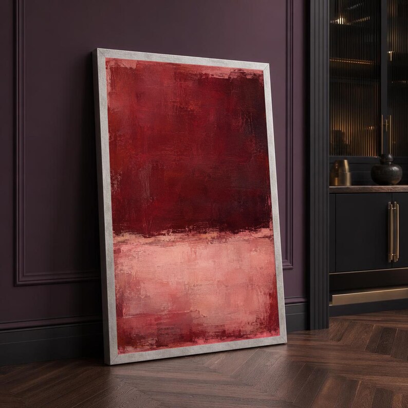 Mark Rothko Red and Pink Color Field Canvas Wall Art, Modern Abstract ...