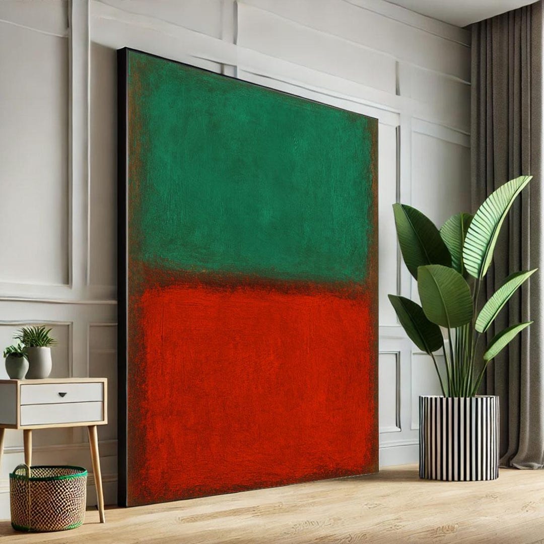 Mark Rothko Green/red Mark Rothko Style Color Field Canvas Print, Green and Red - Etsy