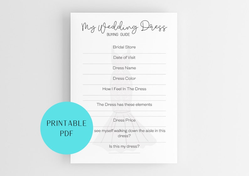 My Wedding Dress Buying Guide Wedding Gown Journal Yes to Etsy
