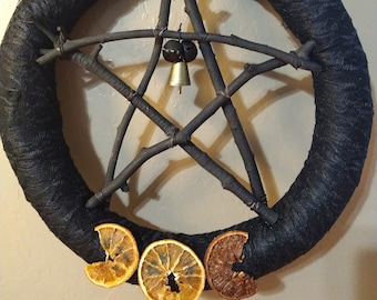 Pentacle Pentagram Wreath/Limited quantity/Halloween Wreath/Samhain