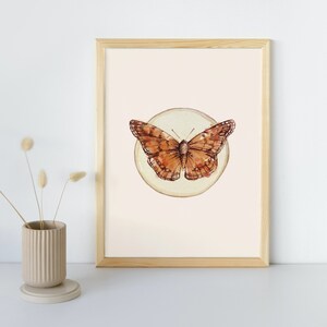 Impresión de vivero de mariposas, decoración de vivero, arte de pared de vivero, impresiones de vivero, vivero boho, arte de pared imprimible en acuarela