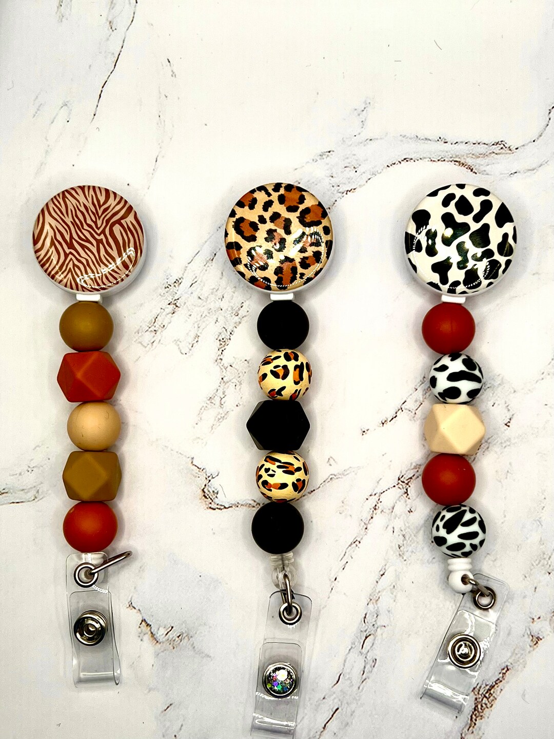 Badge Holder Work ID Beaded Badge Decorative Badge. Etsy