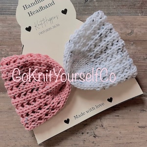 Blissful Bloom Headband, Headwrap, Ear Warmer Circular Knitting Machine Pattern