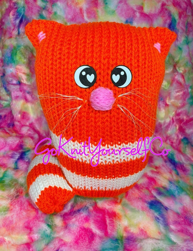 Tabby Pattern Circular Ollie the Orange Tabby Cat Circular Knitting Machine Pattern - Etsy ...