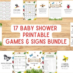 Little Love Bug Is On The Way Baby Shower Game, Bugs and Wishes Baby Shower, Firefly Baby Shower, Bee Baby Shower, Ladybug Baby Shower, M8