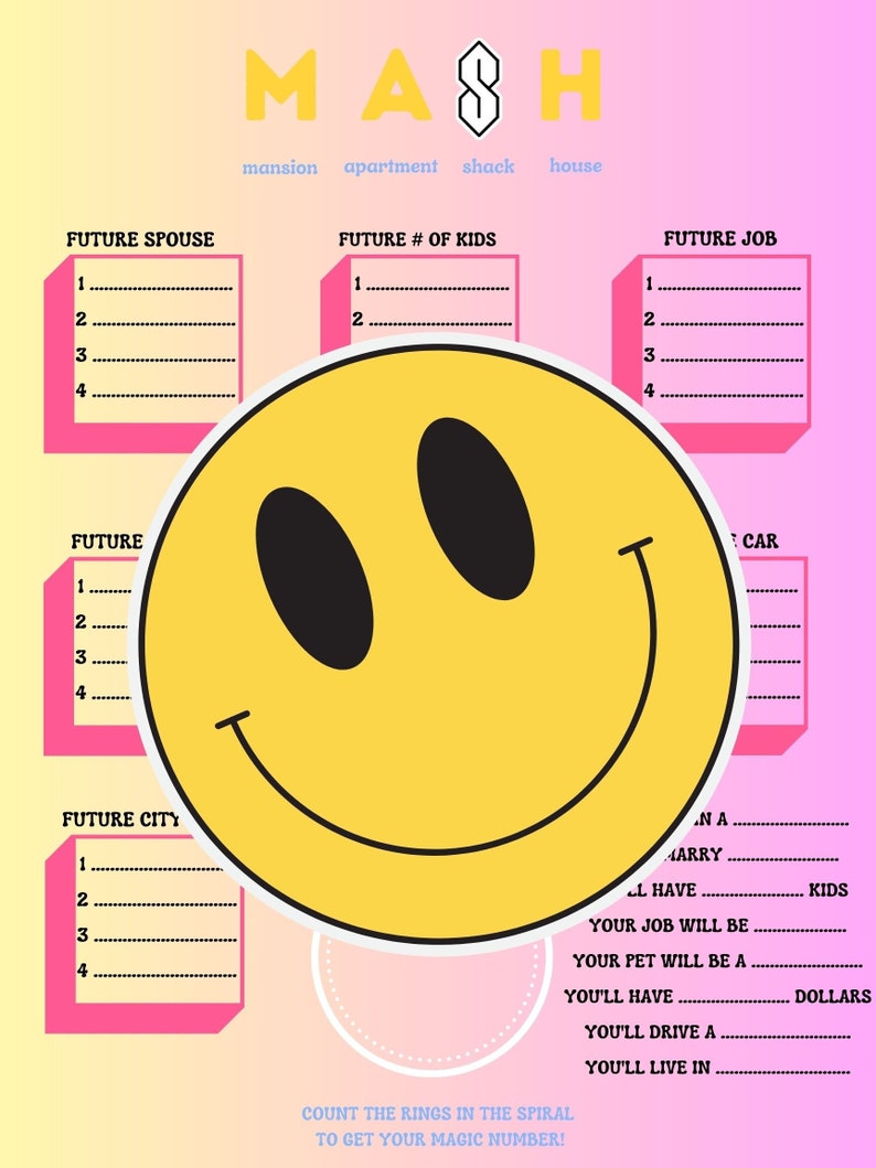 MASH Game Template Back to the 90s Bach to the 90s Y2K Etsy MASH Game Template Back to the 90s Bach to the 90s Y2K Etsy