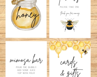 She Found Her Honey Bridal Shower Sign Printable, Meant to Bee Bridal Shower Decoration Digital, Bride to Bee Bridal Shower Decor, A5