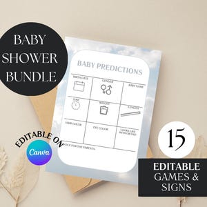 On Cloud Nine Baby Shower Game Editable, On Cloud 9 Shower Sign Digital, We&#39;re On Cloud Nine Shower, Clouds Gender Neutral Baby Shower, J9