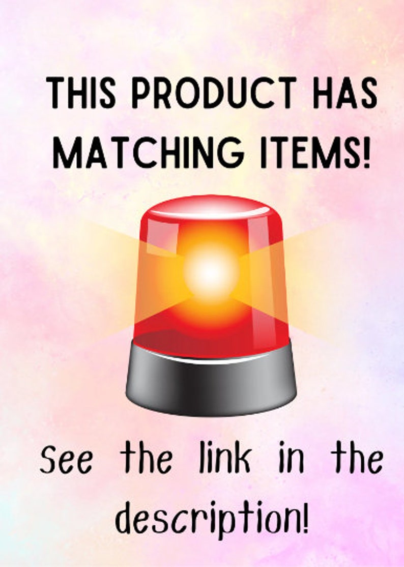 Puede incluir: Una luz roja y negra intermitente con el texto "THIS PRODUCT HAS MATCHING ITEMS! See the link in the description!"